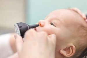 Pediatric ENT specialist examining child in Westlake – C/V ENT Surgical Group
