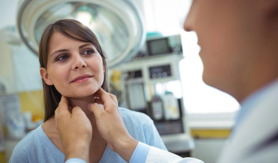A doctor checking a patient’s neck AI-generated content may be incorrect_